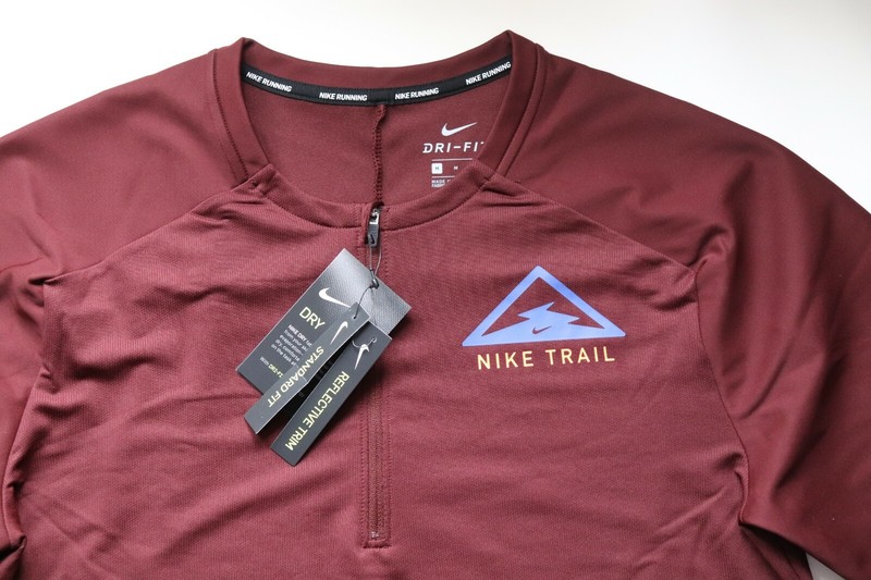 NIKE TRAIL RUN RUNNING HALF ZIP DRI FIT LONG SLEEVE TOP CU5740-624 - MEN M gallery