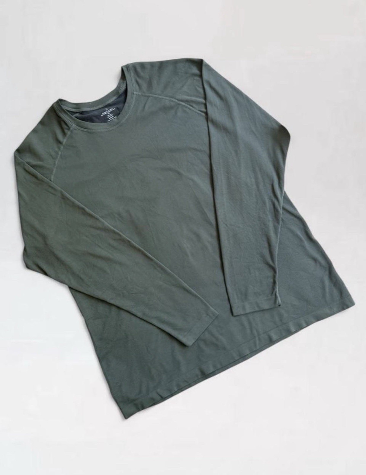 Fourlaps Radius Long Sleeve Crew Men Shirt Olive Green Performance Athletic gallery