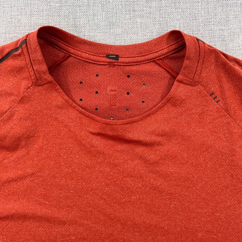Lululemon Drysense Training Long Sleeve Shirt Men Large Aztec Brick Orange Gym gallery