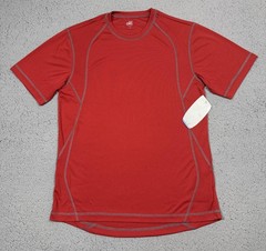 ALO Shirt Mens Small Red Short Sleeve CoolFit Athletic Performance Tee Top