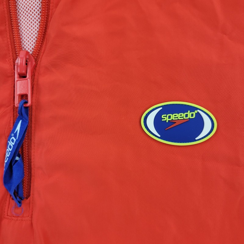 Speedo Forever 21 1/4 Zip Pullover Mens Small Orange Performance Graphic Retro gallery