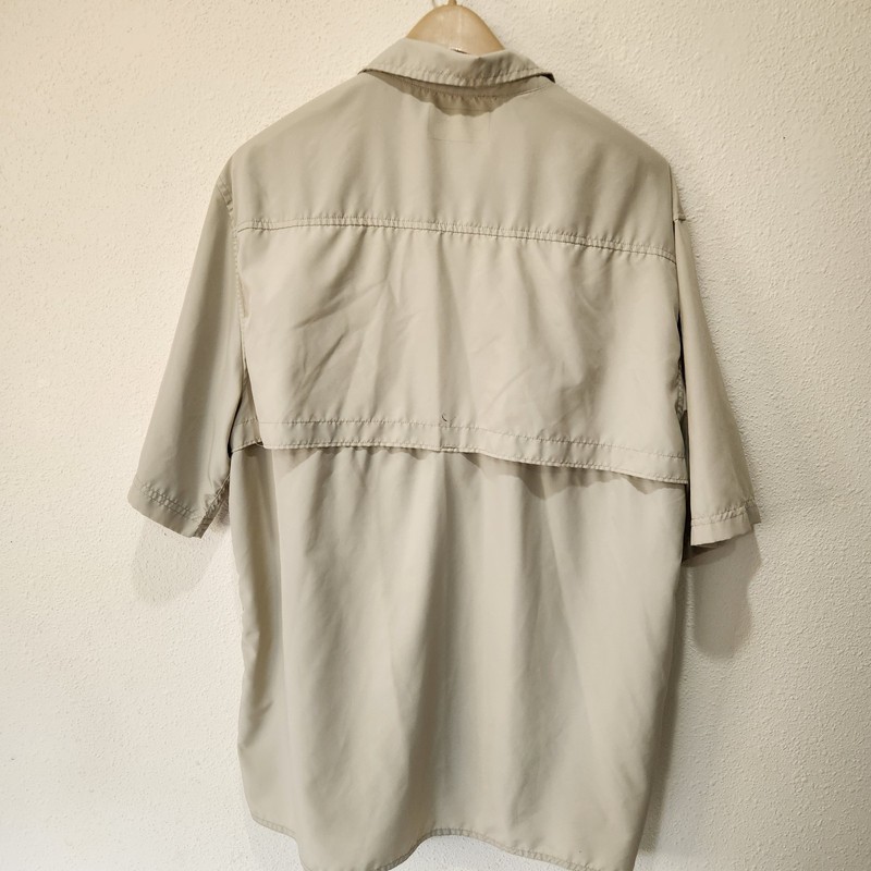 Jawbone Tackle Co Men’s XL Beige Fishing Shirt Button Front Short Sleeve Outdoor gallery