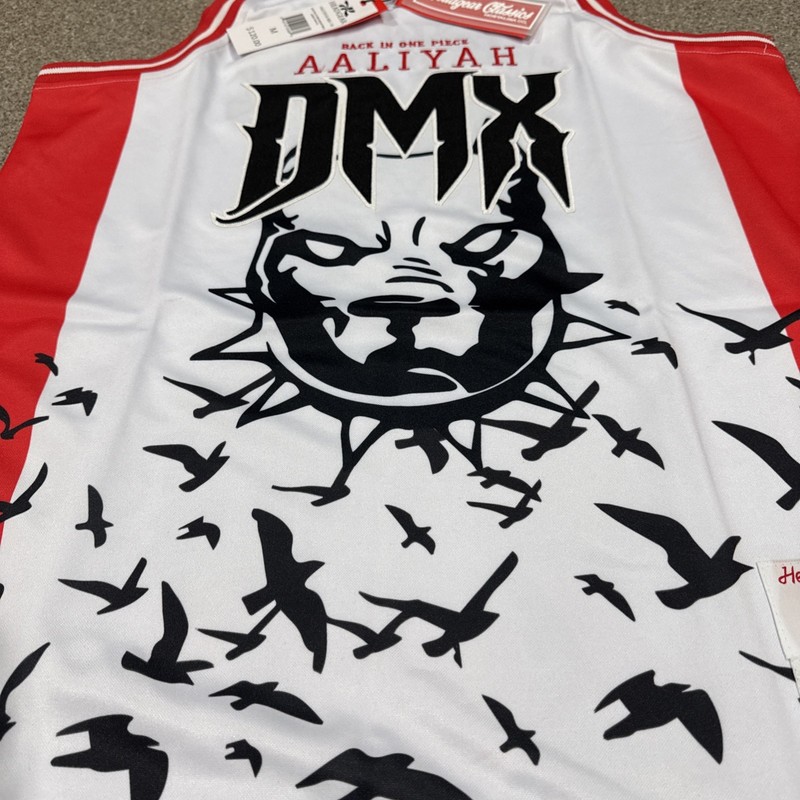 Headgear Classics - AALIYAH x DMX Basketball Jersey, White, Size M, NWT! gallery