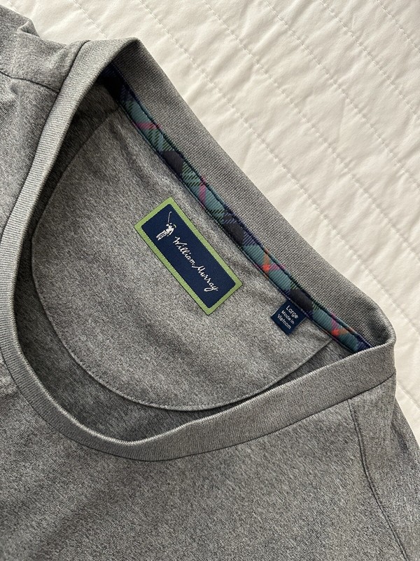 William Murray Golf SS Dark Gray Performance Crew Active Knit Size Large NWOT gallery