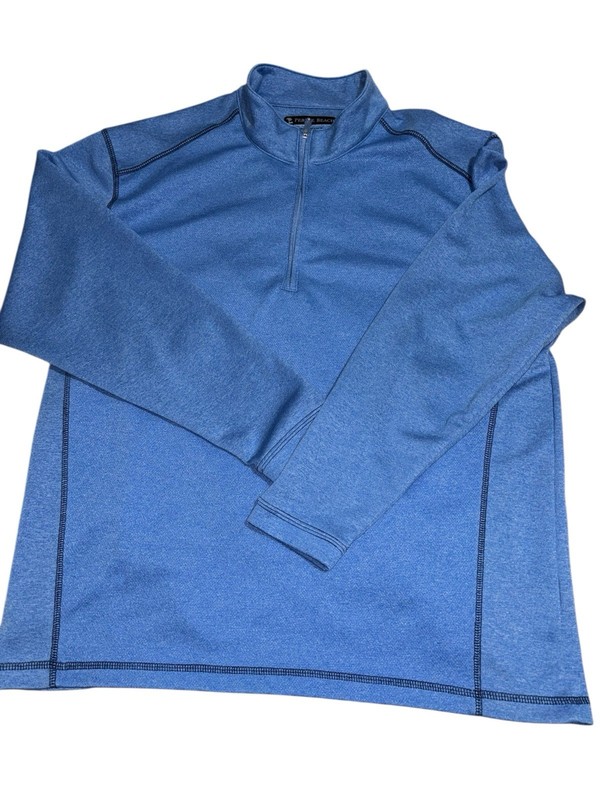 Pebble Beach Performance 1/4 Zip Pullover Shirt Men’s Large Blue Long Sleeves gallery