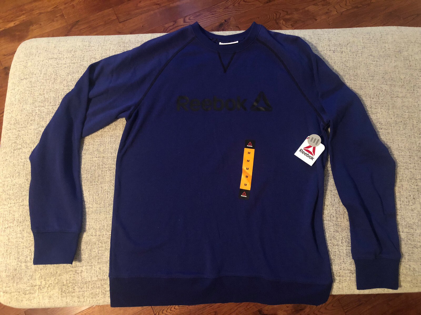 NWT Reebok Cruise Control Crew Long Sleeve Shirt Blue Men's Size Medium gallery