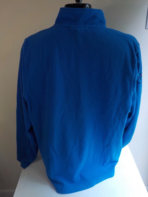 UNDER ARMOUR Mens LS 1/4 Zip Pullover Fleece Blue Polyester SZ 2XL gallery