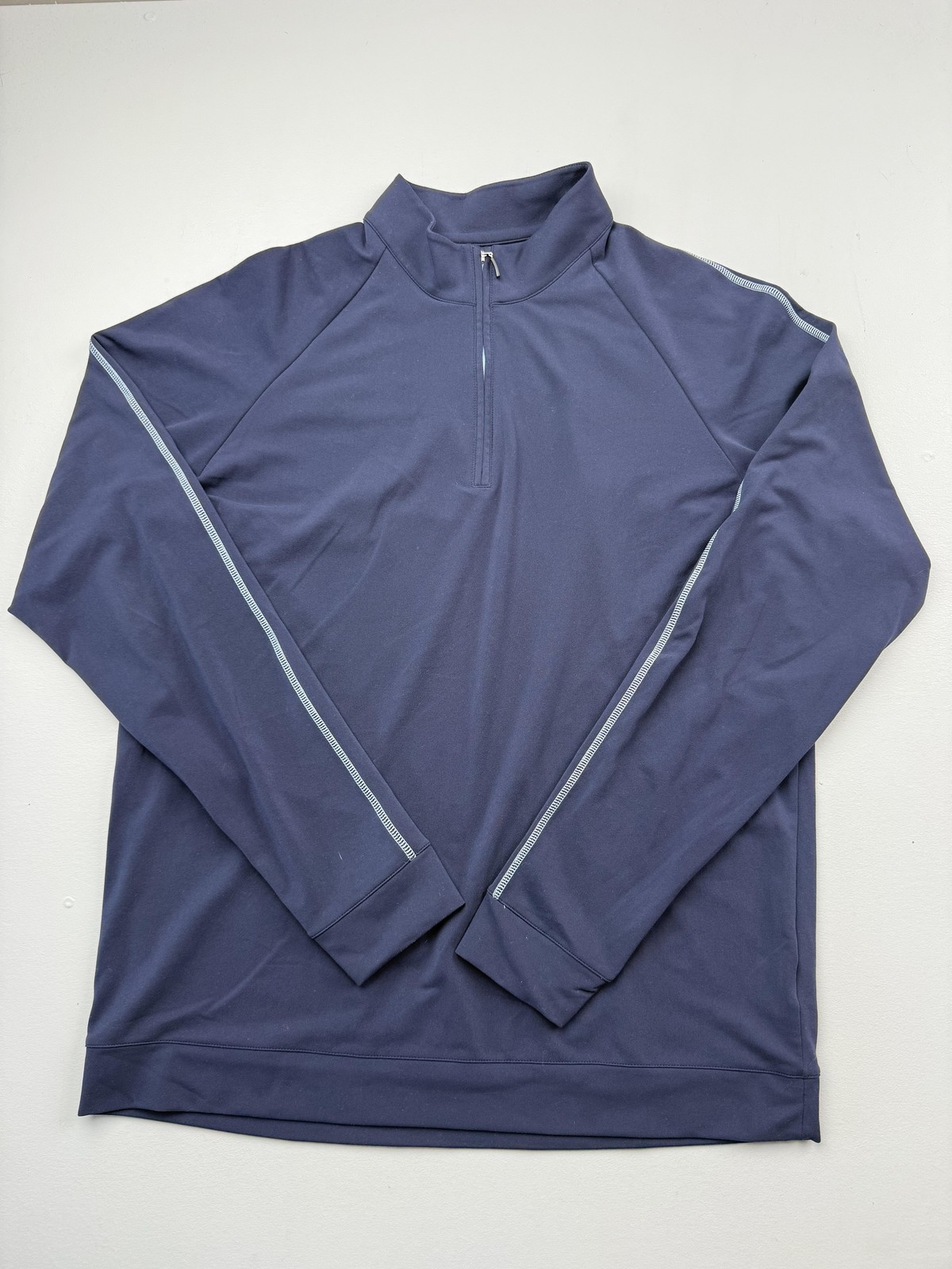 Adidas Climalite Pullover Mens Large Blue 1/4 Zip Golf Performance Shirt gallery