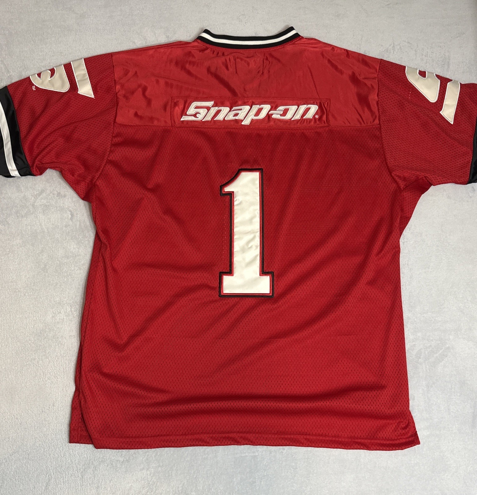 Vtg Y2K Snap On Tools Football Red Stitched Jersey Rare Limited Mens Size XXL gallery