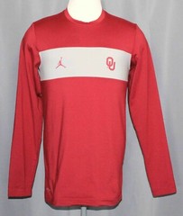 Jordan Nike Oklahoma Sooner Polyester Spandex Shirt AQ8942-613 Men’s Size Sm EUC
