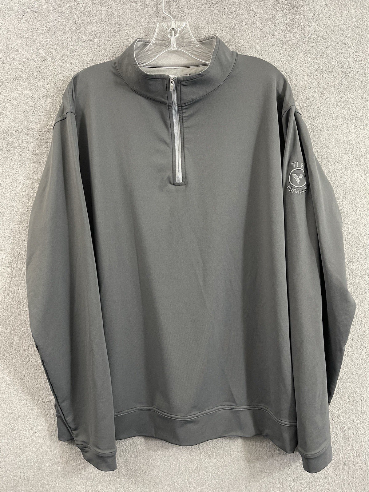 Peter Millar Mens Iron Perth Performance Stretch 1/4 Zip XL TLF Annapolis Logo gallery