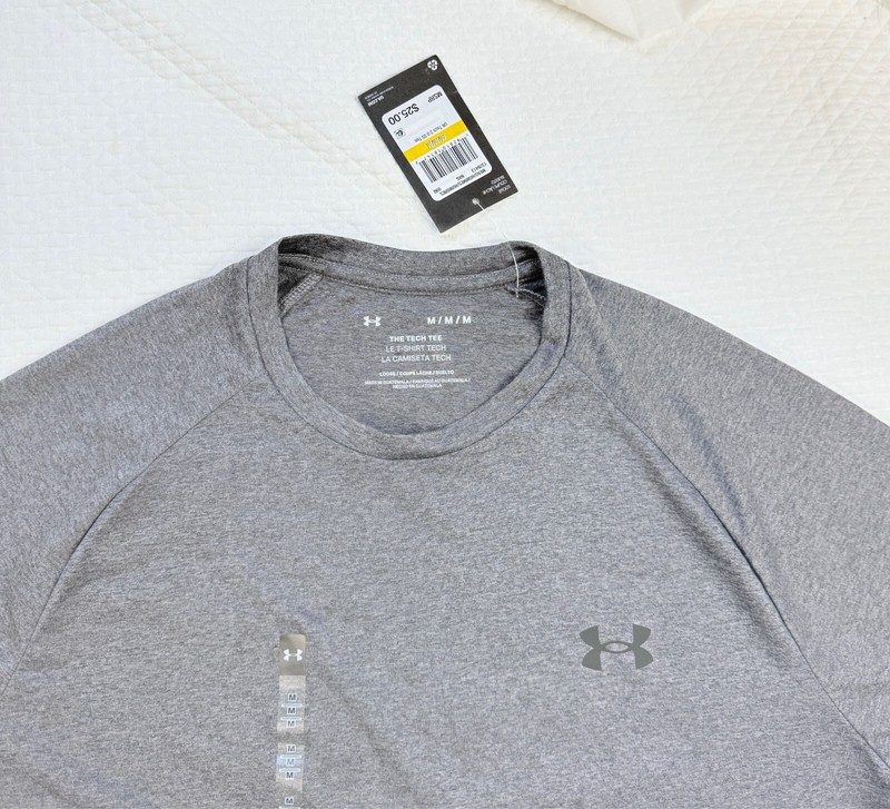 Under Armour Tech 2.0 Short Sleeve Top Shirt Mens Medium Heather/Black NWT gallery