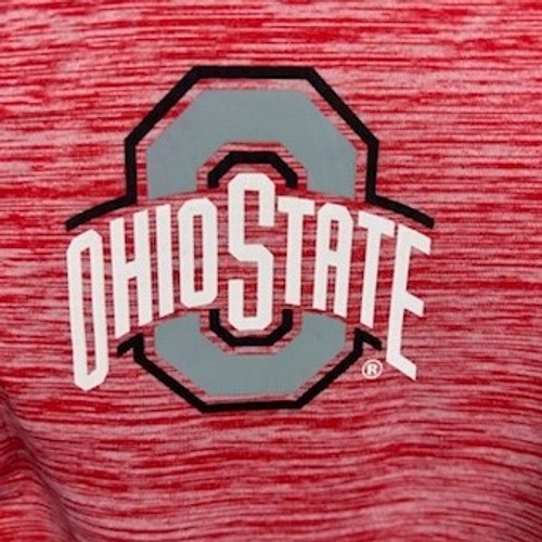 Ohio State Buckeyes Men's Size Large Scarlet Gray Quarter Zip Pullover Shirt Top gallery