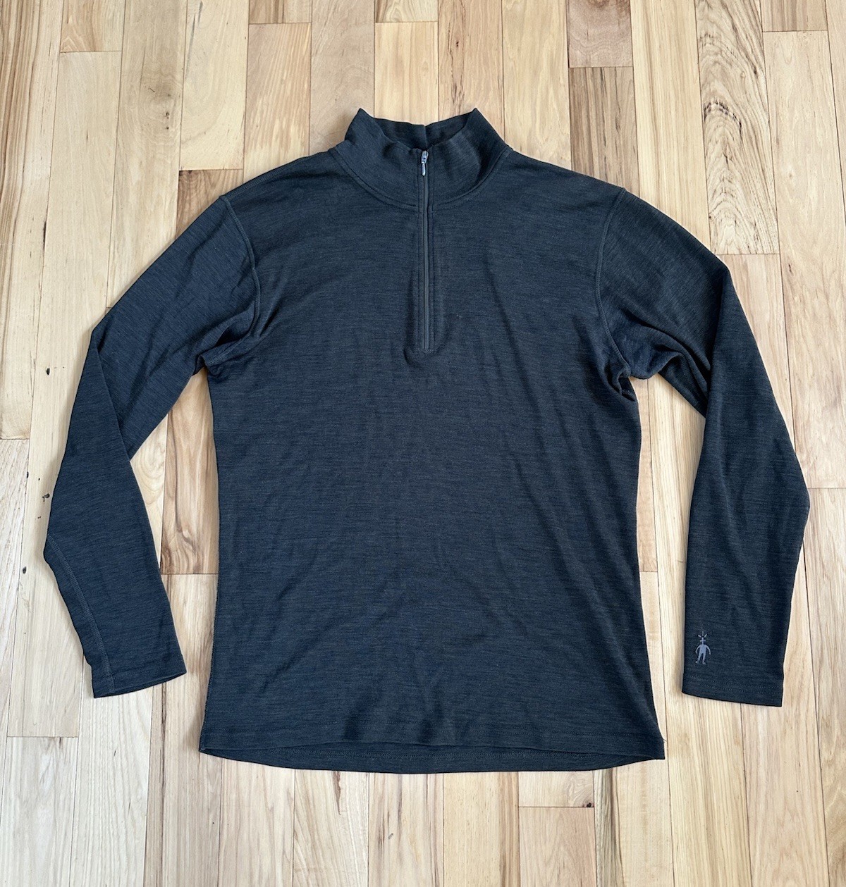 Smartwool Mens XL 1/4 Zip Merino Pullover Base Layer Top Thermal Green gallery