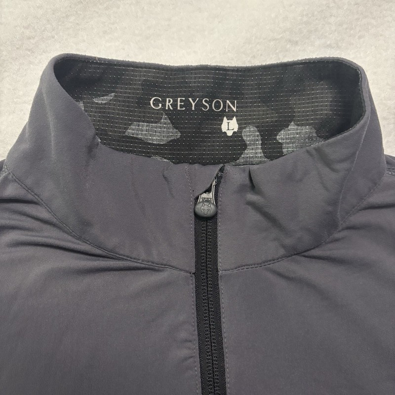 Greyson Tate Pullover Men's L Dark Gray Mockneck 1/4 Zip Up Quick Drying Stretch gallery
