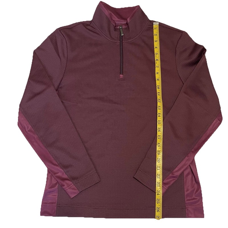NEW QUIETI Performance 1/4 Zip Pullover Maroon Textured Jacket Mens Sz M Preppy gallery