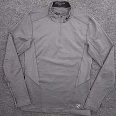 Nike Pro Combat Hyperwarm Lite 1/4 Zip Mens M Gray Fitted Performance Pullover
