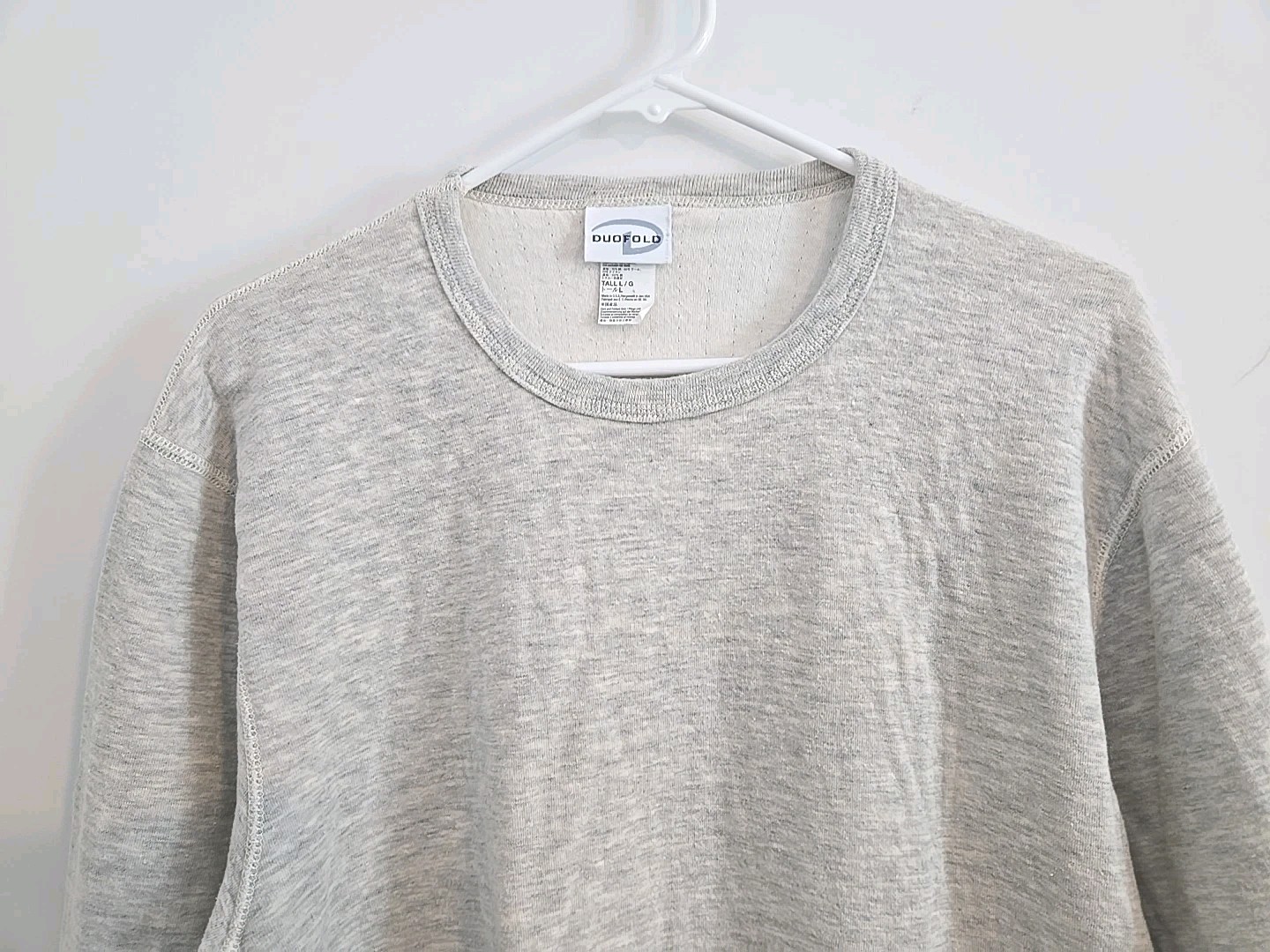 Men's Vintage Duofold Double Layer Thermal Shirt Wool Blend Tall Large USA Made gallery