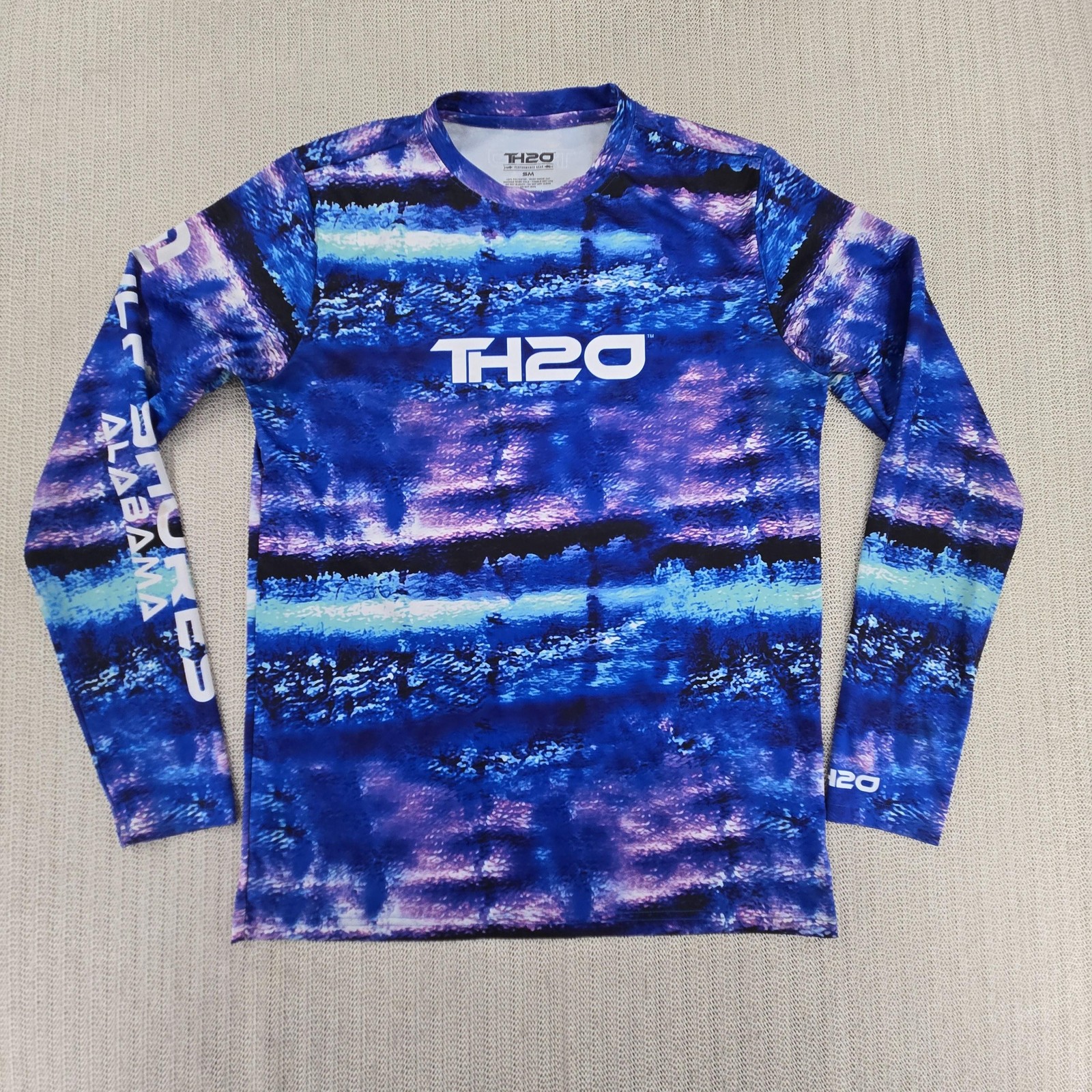 TH2O Performance Shirt Mens Small Blue Long Sleeve Fishing Gulf Shores Alabama gallery