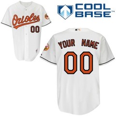 Custom Majestic MLB Baltimore Orioles Classic Full Stitched Orange/White Jersey
