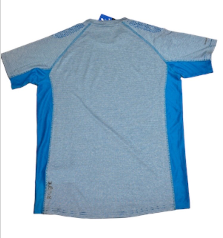 Raid Light Active Running Short Sleeve Shirt Men’s Size XL Blue Stripe gallery