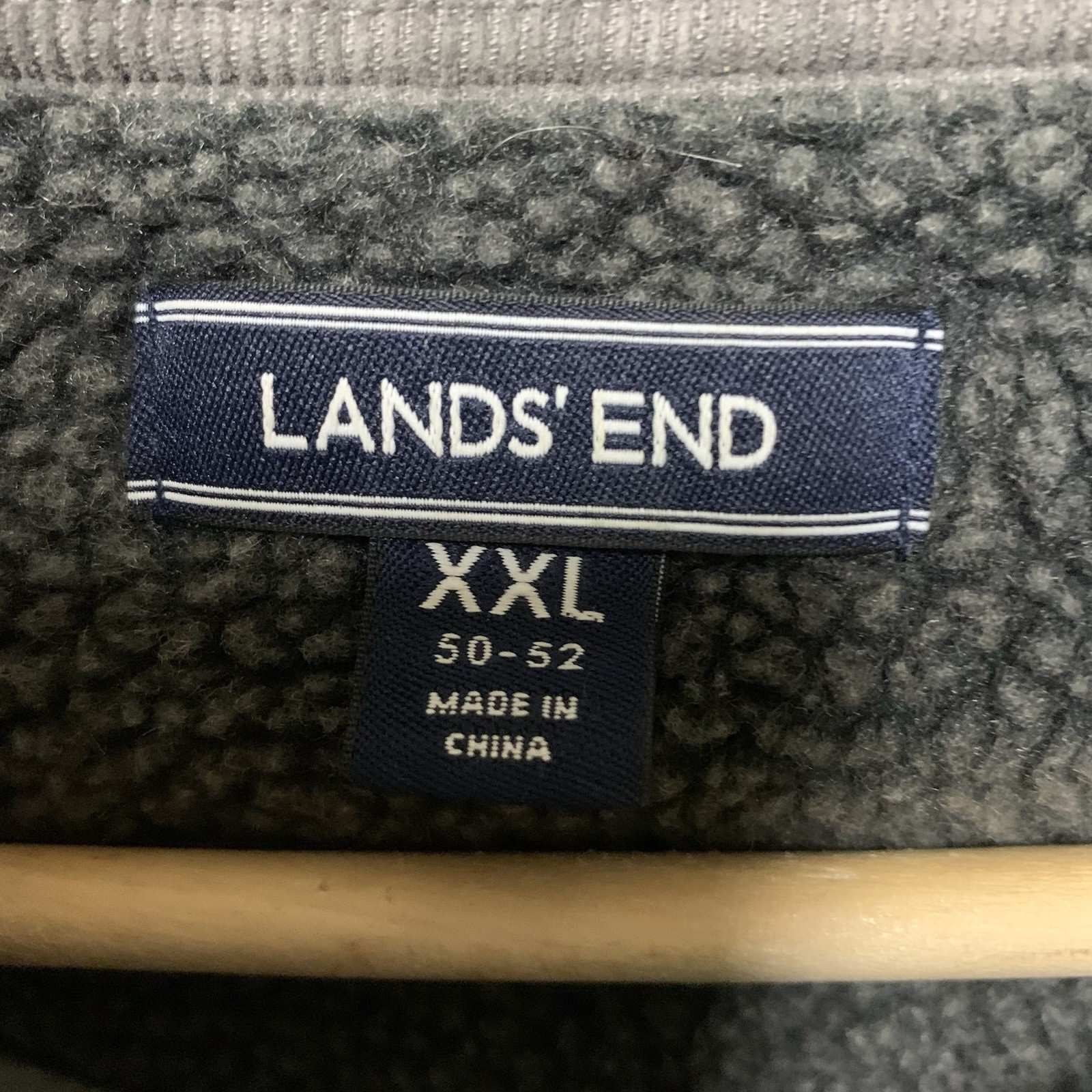 Lands End Men’s XXL 2XL 1/4 Zip Sweater Quarter Zip Pull Over Sweatshirt 29” Pit gallery