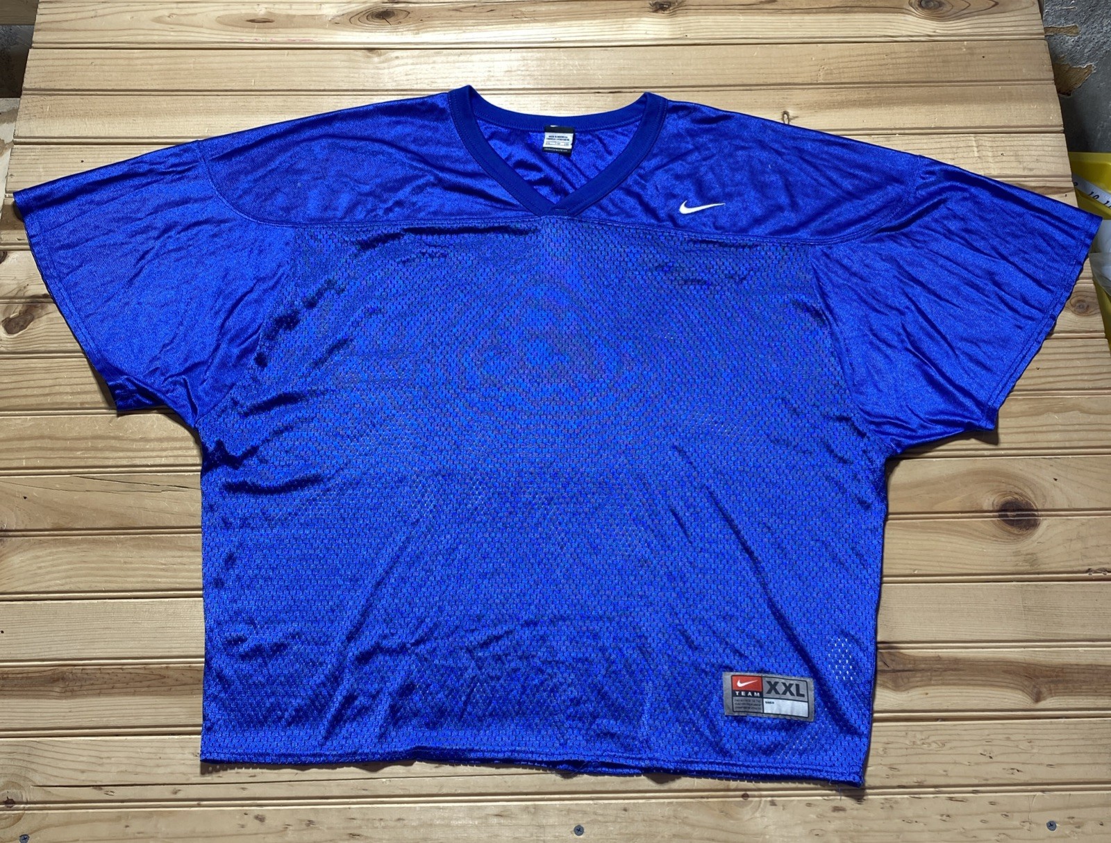 Vintage Nike Team NFL Football Warmup Pullover Blue Mesh Jersey Size 2XL gallery