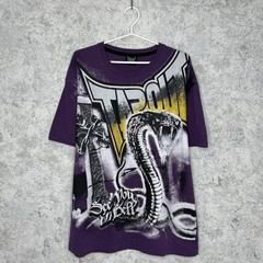 Y2K Affliction All Over Print Snake Graphic Tapout T-shirt Tee Men’s Size XL