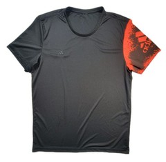 Adidas Training Graphic Sleeve Tee Men’s L Black Shock Red Performance Shirt
