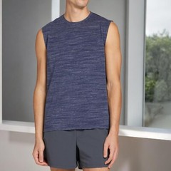 VRST Men’s Blue Soft Essential Comfortable Muscle Crew Neckline Tank Top NWT