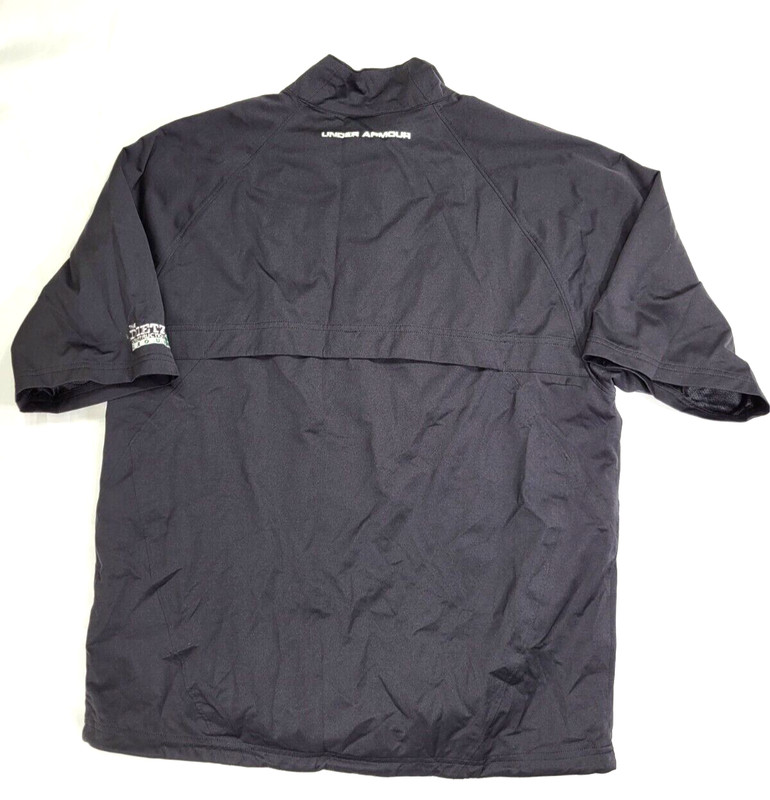 Under Armour Mens Black 1/4 Short Sleeve Wind Shirt Windbreaker Jacket LARGE gallery