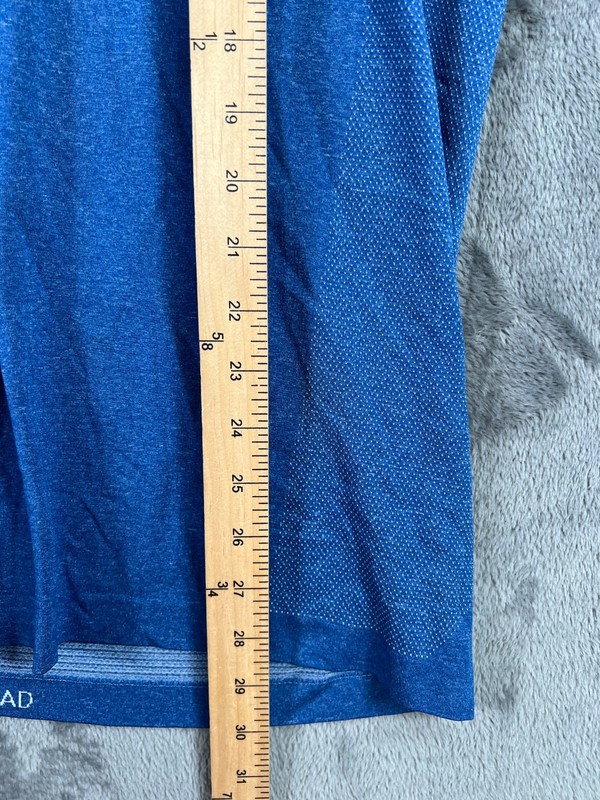 Lululemon Metal Vent Tech Polo Shirt Mens XL Blue Heathered Short Sleeve Golf gallery