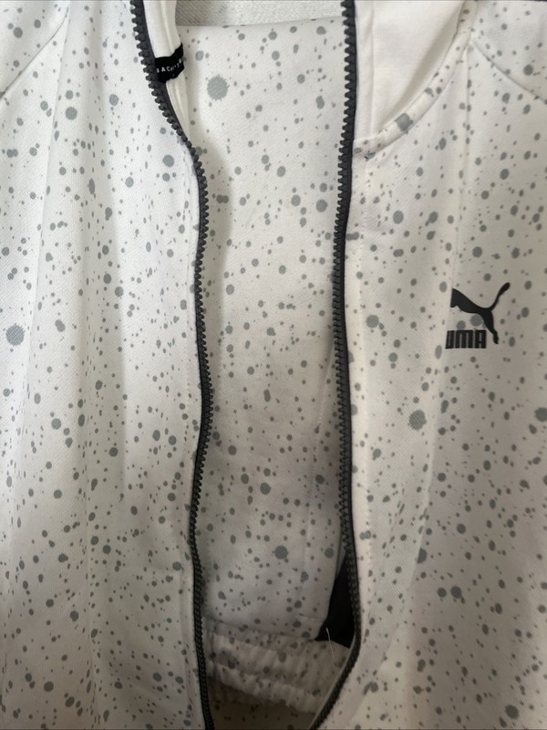 Puma WHITE NOIZE TRACK AOP JACKET All Over Print Sweat Shirt T7 top Men sz Xl gallery