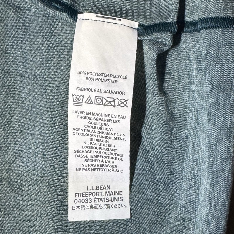LL Bean Mens Ridge Runner Performance Quarter Zip Pullover Green Heathered S gallery