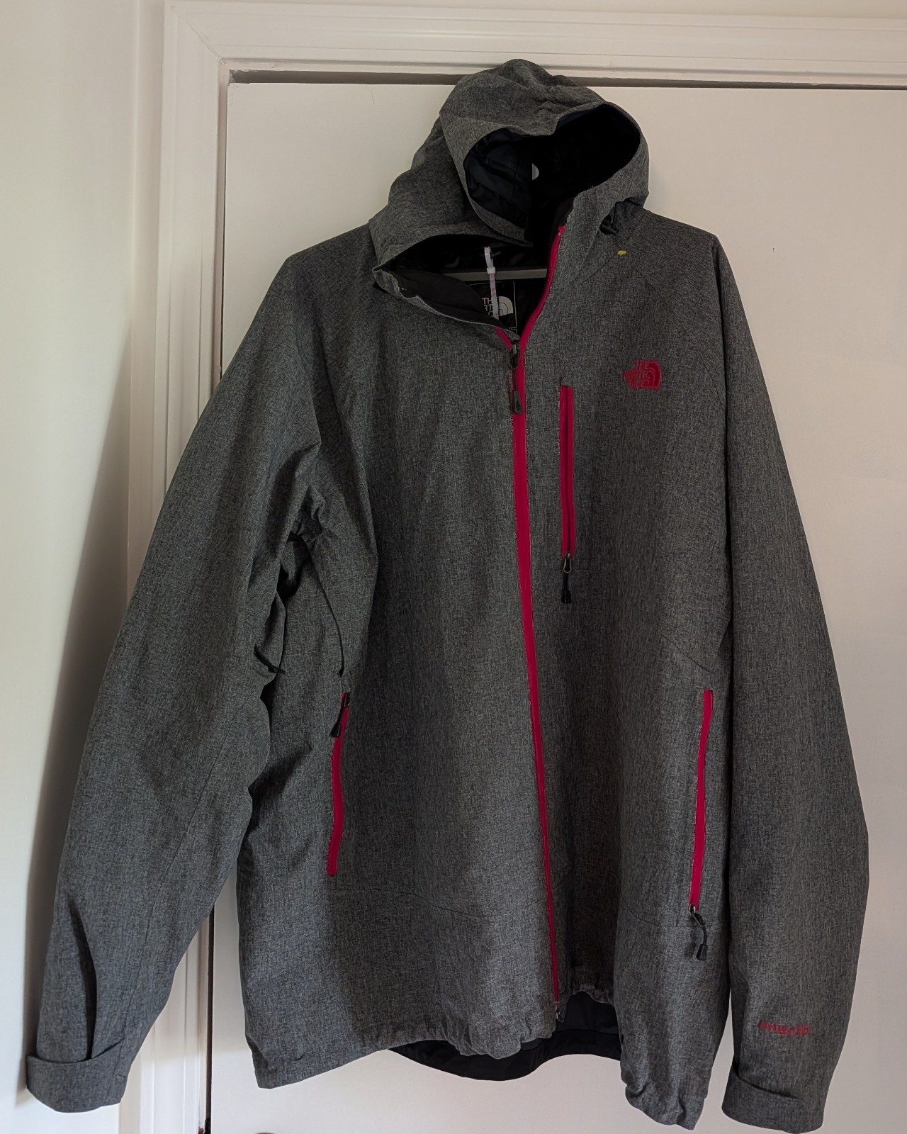North Face Men's SZ XXLT Full Zip Stretch Hoodie Jacket Midweight Gray EUC gallery