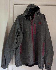 North Face Men’s SZ XXLT Full Zip Stretch Hoodie Jacket Midweight Gray EUC