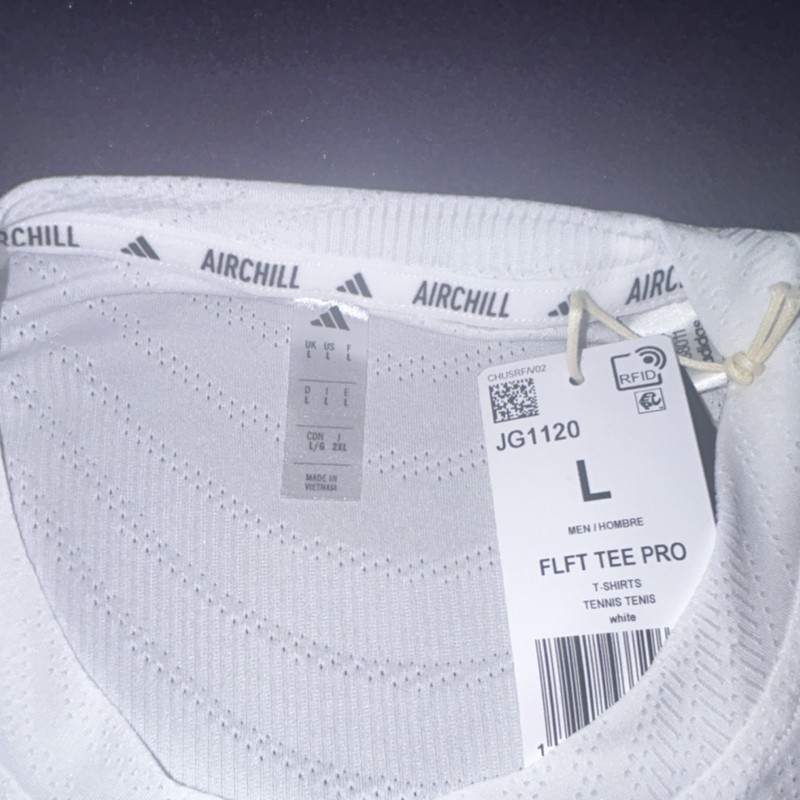 adidas AIRCHILL FLFT TEE PRO Men's White Short Sleeve Crew Neck Tennis T-Shirt L gallery
