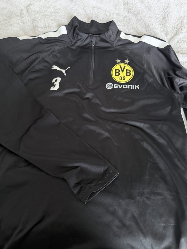 PUMA Borussia Dortmund Men's Black 1/4 Zip Training Top Size M gallery