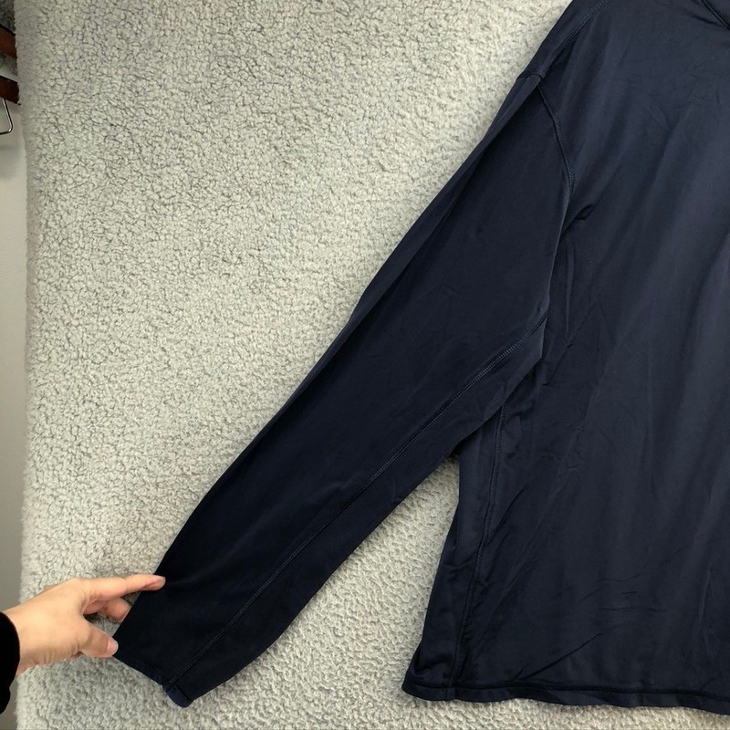 Greyson Quarter Zip Pullover Mens Large Navy Blue Wolf Logo Stretch Golf Top gallery
