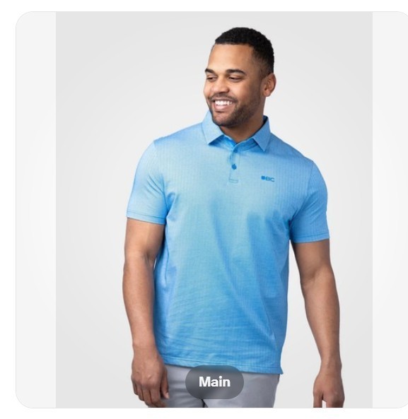 Black Clover NEW Mens Harry Delirium Blue Fashion Performance Golf Polo M $79 gallery