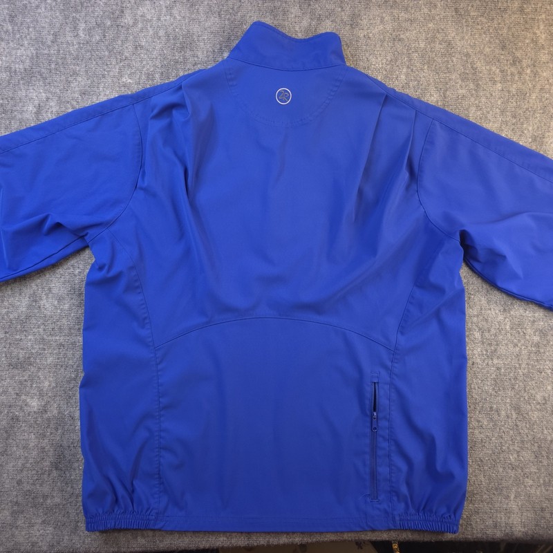 Zero Restriction Quarter Zip Pullover Large Short Sleeve Blue Solid Golf Stretch gallery