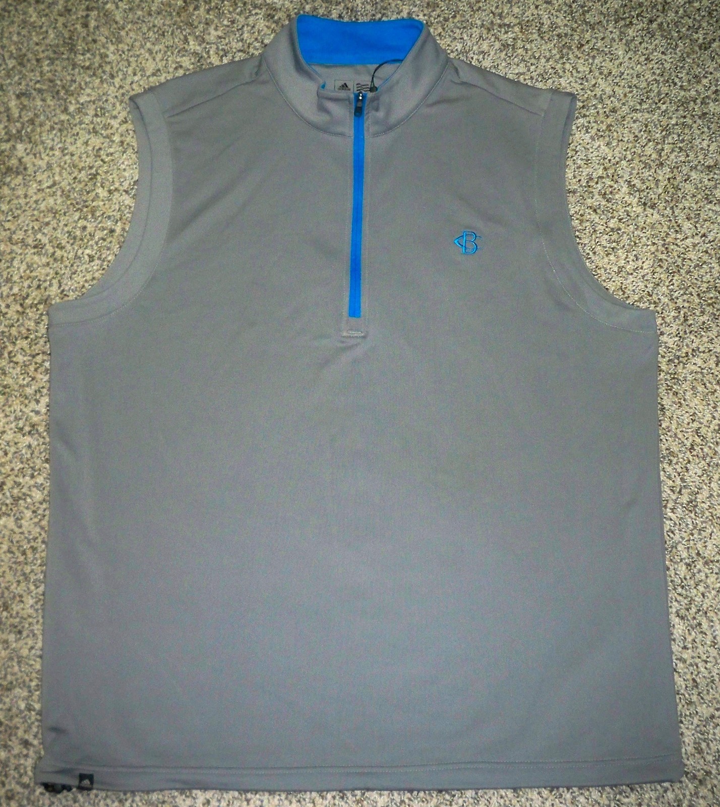 NWOT Men's ADIDAS GOLF ClimaCool 1/4 Zip Golf Vest M GRAY w/CANOE BROOK Golf gallery