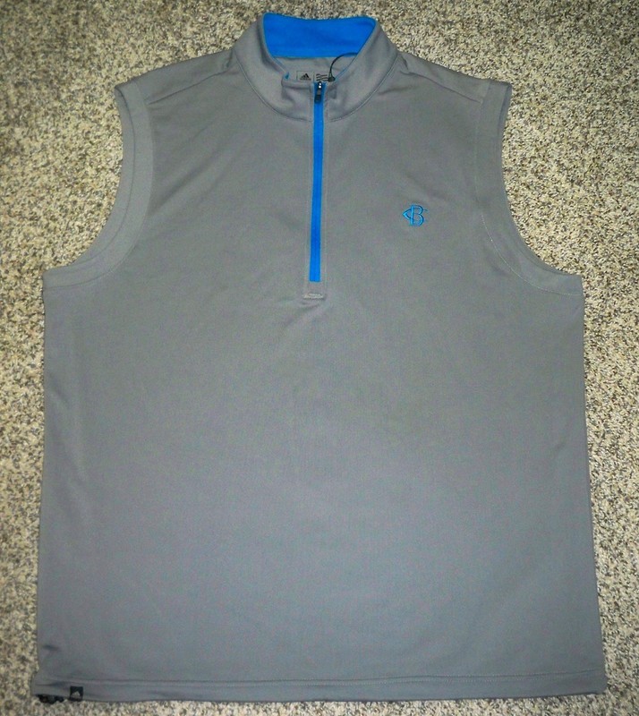 NWOT Men's ADIDAS GOLF ClimaCool 1/4 Zip Golf Vest M GRAY w/CANOE BROOK Golf gallery
