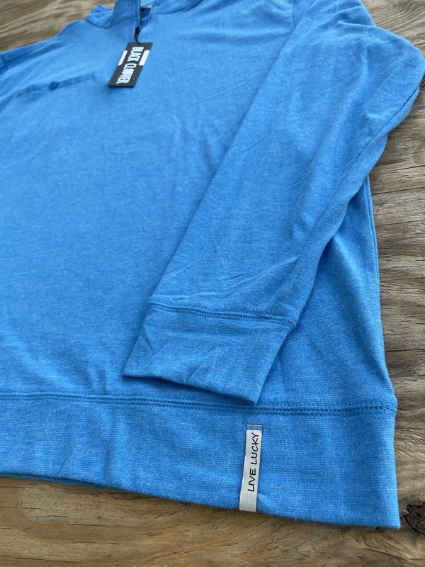 Black Clover Men's Clyde Delirium Golf Pullover 1/4 Zip Pocket XL Blue NEW $110 gallery