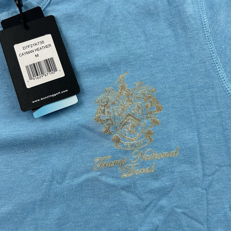 NEW Dunning Golf Trump National Short Sleeve T Shirt Men's Medium Heather Blue gallery