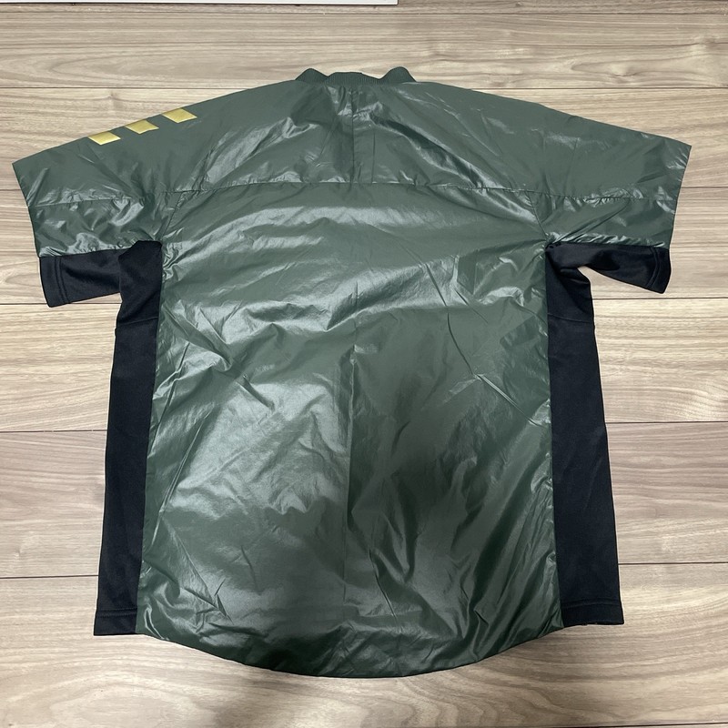Adidas 5-Tool Baseball Padded Warm Up Suit Set Green Gold Japan Size M gallery