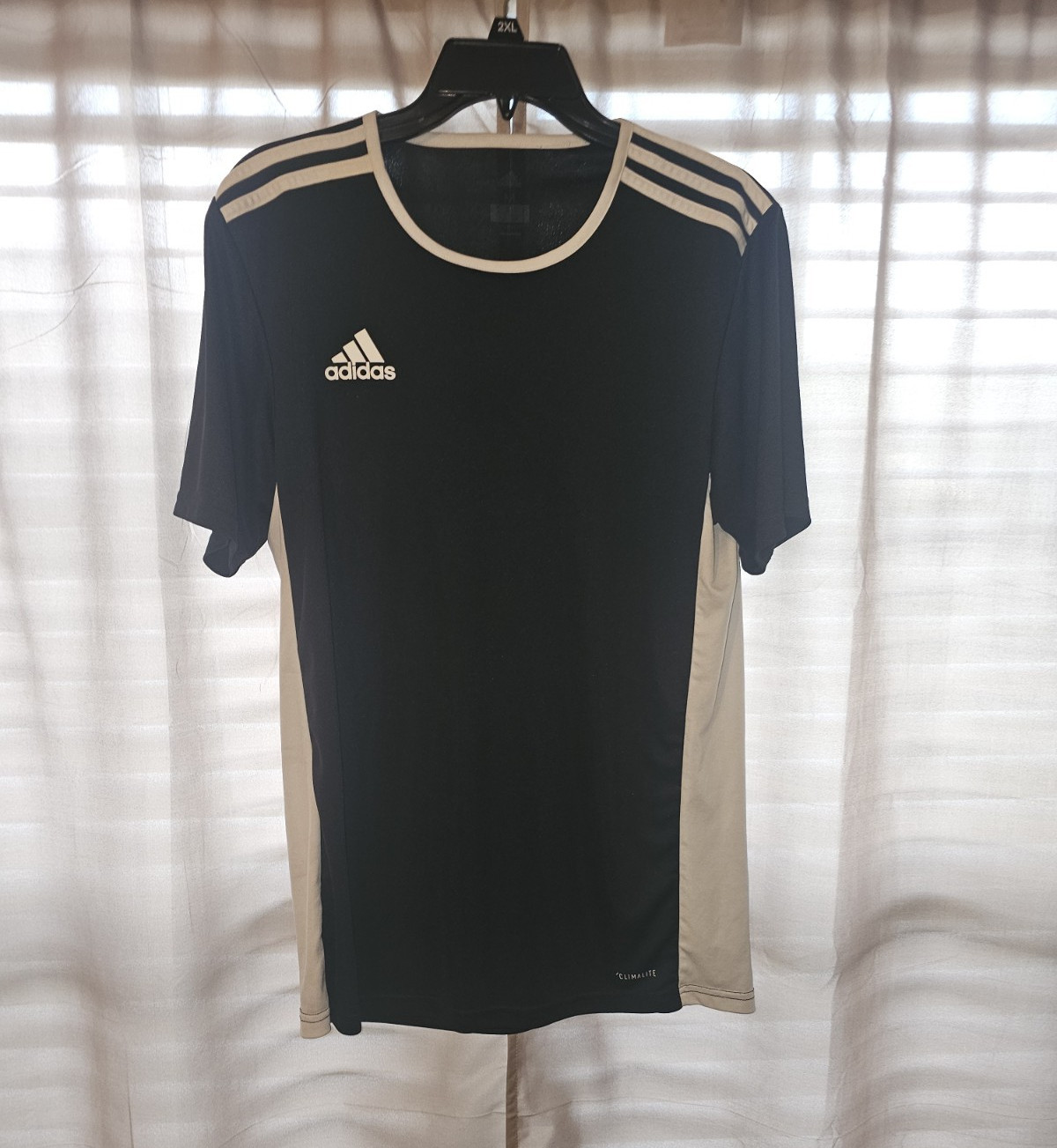 adidas Climalite Men's Black/White Colorblock Crew Neck T-Shirt M Polyester gallery