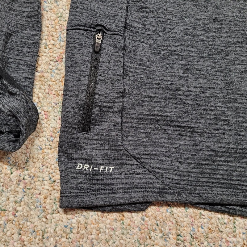 Nike Shirt Mens 2XL Grey Therma Sphere Element Performance Half Zip Running Gym gallery