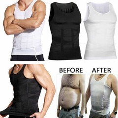 Mens Slimming Shirt Body Shaper Vest Tummy Compression Tank Top Corset Shapewear