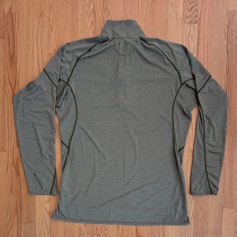 NRS Silkweight 1/4 Zip LS Pullover Activewear Top Men's Green Baja Small UPF gallery